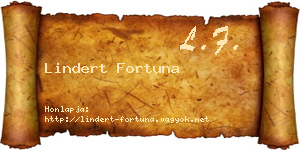 Lindert Fortuna névjegykártya
